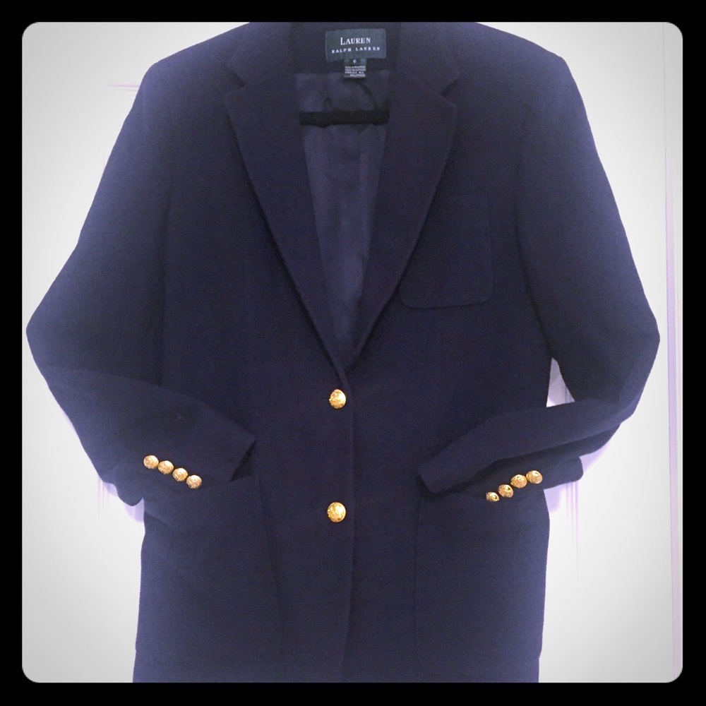 Ralph Lauren Wool Coat Navy Size 6